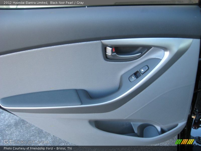 Black Noir Pearl / Gray 2012 Hyundai Elantra Limited