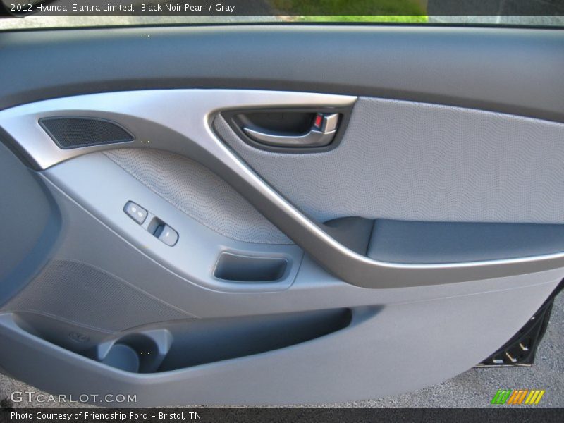 Black Noir Pearl / Gray 2012 Hyundai Elantra Limited