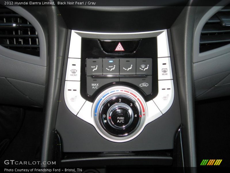 Black Noir Pearl / Gray 2012 Hyundai Elantra Limited