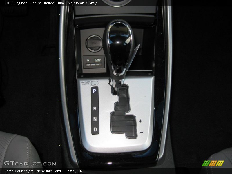 Black Noir Pearl / Gray 2012 Hyundai Elantra Limited