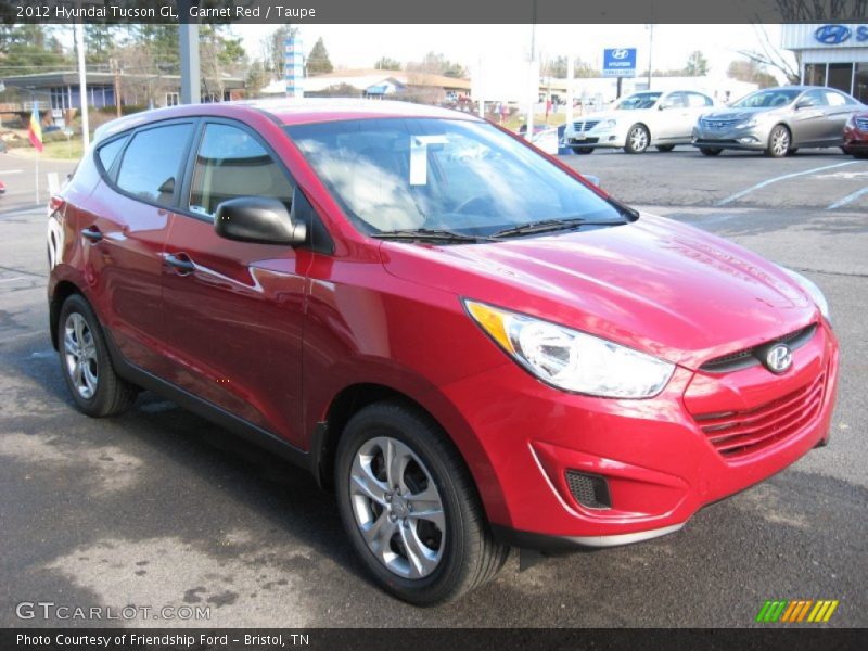 Garnet Red / Taupe 2012 Hyundai Tucson GL