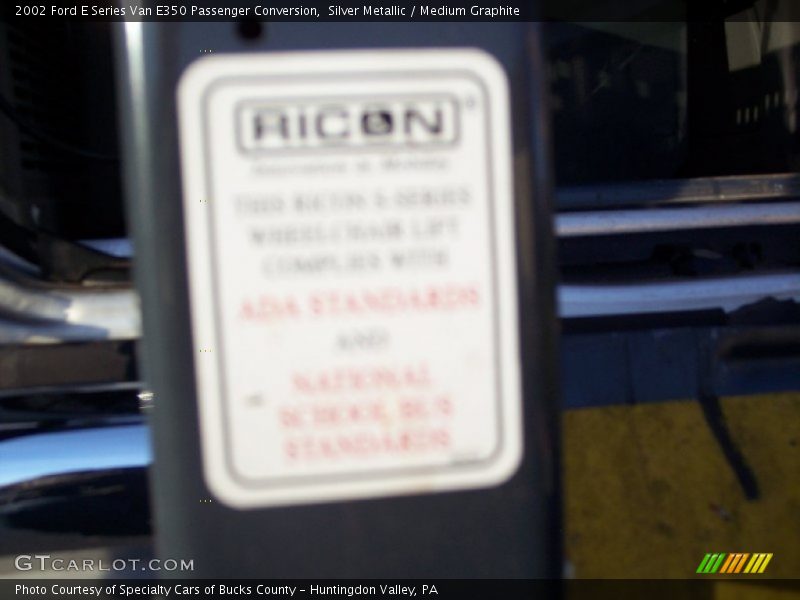 Silver Metallic / Medium Graphite 2002 Ford E Series Van E350 Passenger Conversion