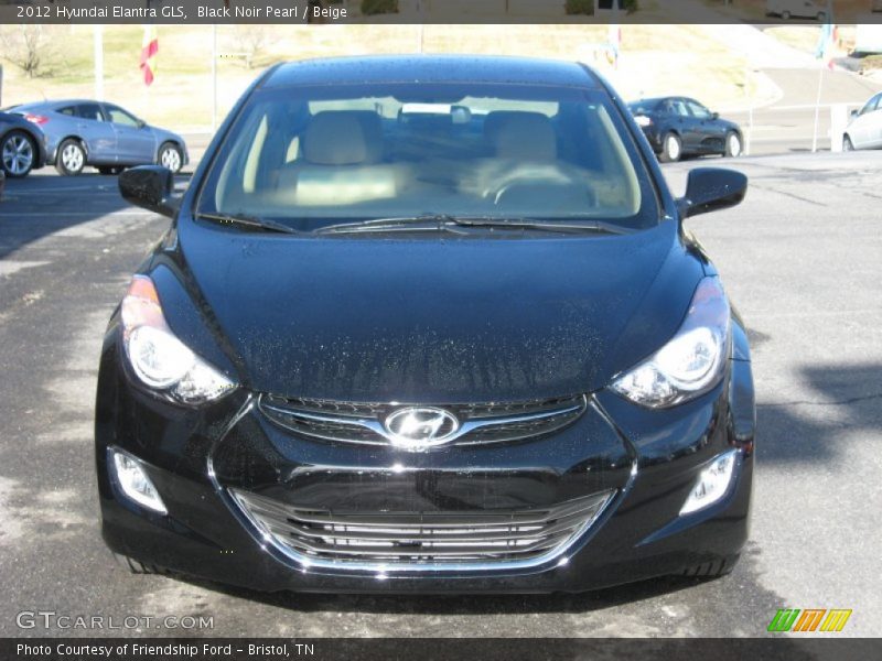 Black Noir Pearl / Beige 2012 Hyundai Elantra GLS