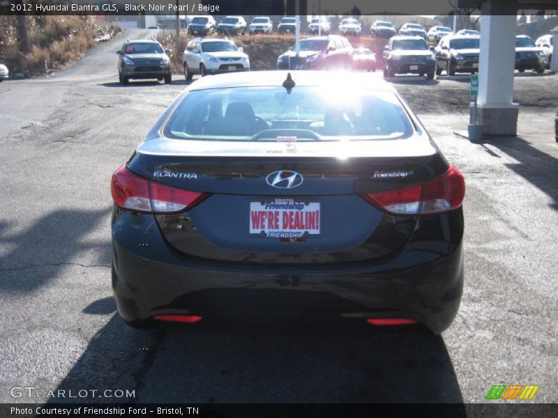 Black Noir Pearl / Beige 2012 Hyundai Elantra GLS