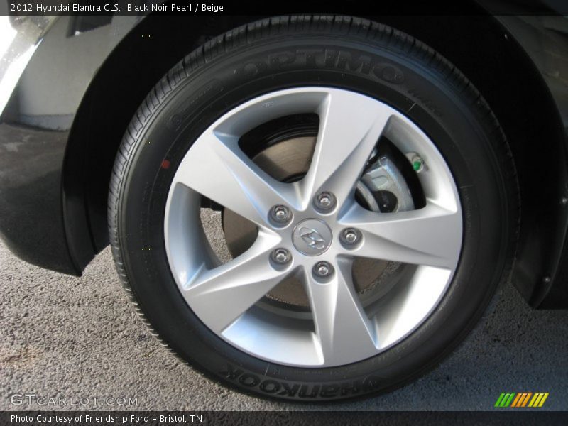 Black Noir Pearl / Beige 2012 Hyundai Elantra GLS