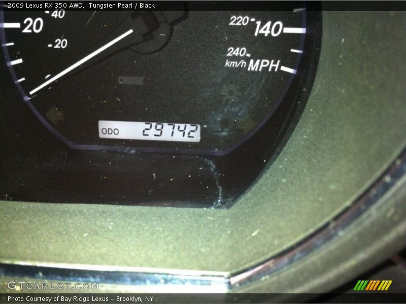 Tungsten Pearl / Black 2009 Lexus RX 350 AWD