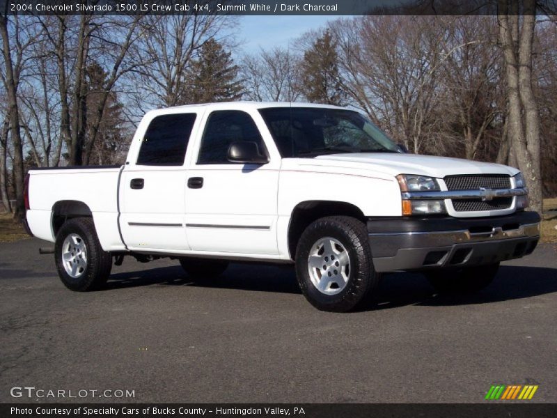 Summit White / Dark Charcoal 2004 Chevrolet Silverado 1500 LS Crew Cab 4x4