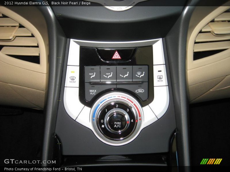 Black Noir Pearl / Beige 2012 Hyundai Elantra GLS