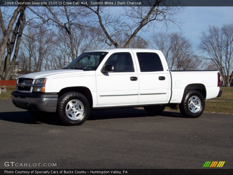 Summit White / Dark Charcoal 2004 Chevrolet Silverado 1500 LS Crew Cab 4x4