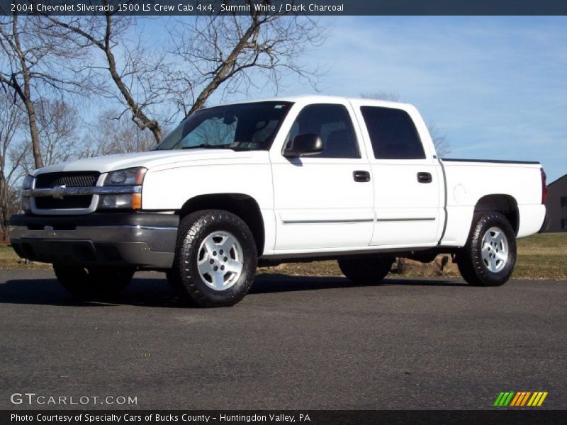 Summit White / Dark Charcoal 2004 Chevrolet Silverado 1500 LS Crew Cab 4x4