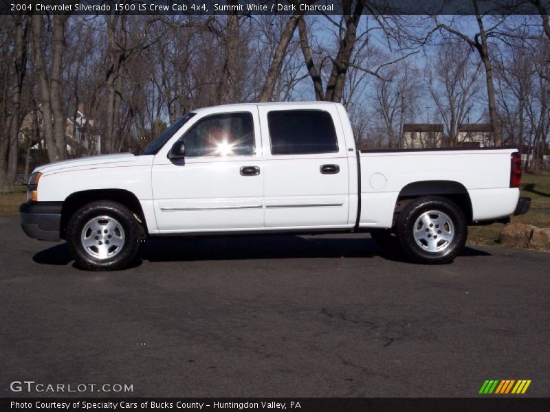 Summit White / Dark Charcoal 2004 Chevrolet Silverado 1500 LS Crew Cab 4x4
