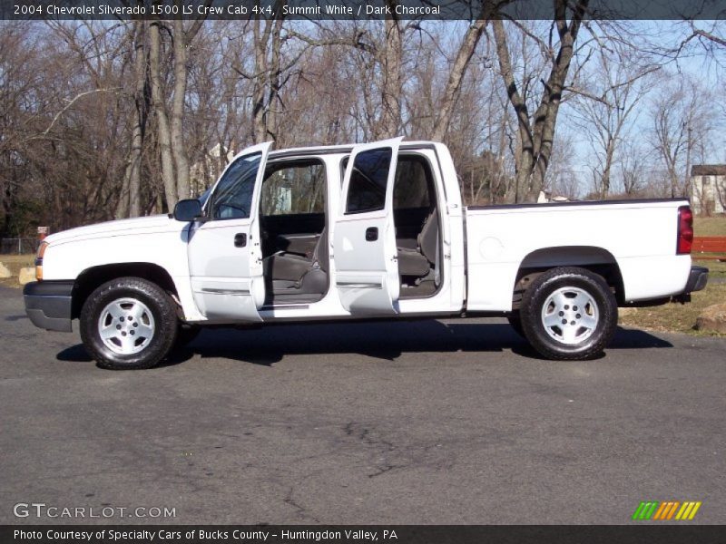 Summit White / Dark Charcoal 2004 Chevrolet Silverado 1500 LS Crew Cab 4x4