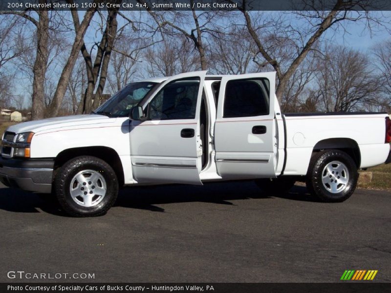 Summit White / Dark Charcoal 2004 Chevrolet Silverado 1500 LS Crew Cab 4x4