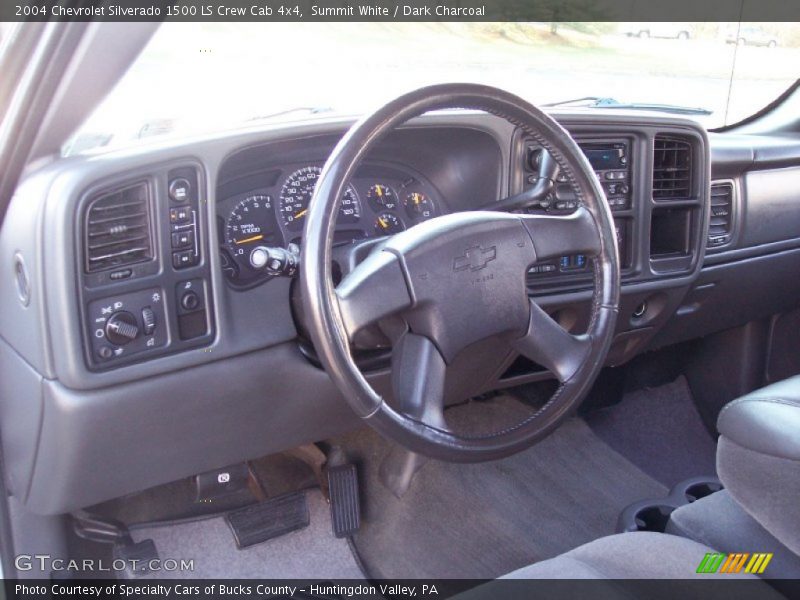 Summit White / Dark Charcoal 2004 Chevrolet Silverado 1500 LS Crew Cab 4x4