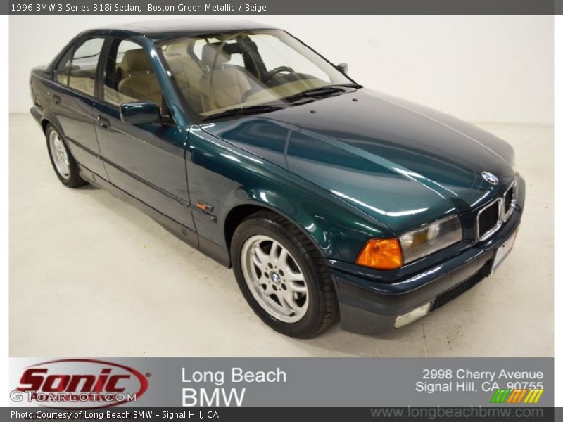 Boston Green Metallic / Beige 1996 BMW 3 Series 318i Sedan