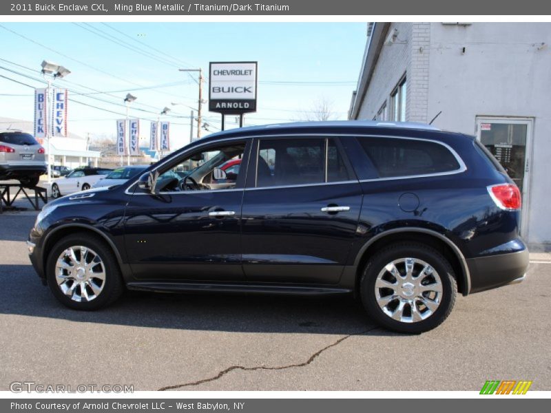 Ming Blue Metallic / Titanium/Dark Titanium 2011 Buick Enclave CXL