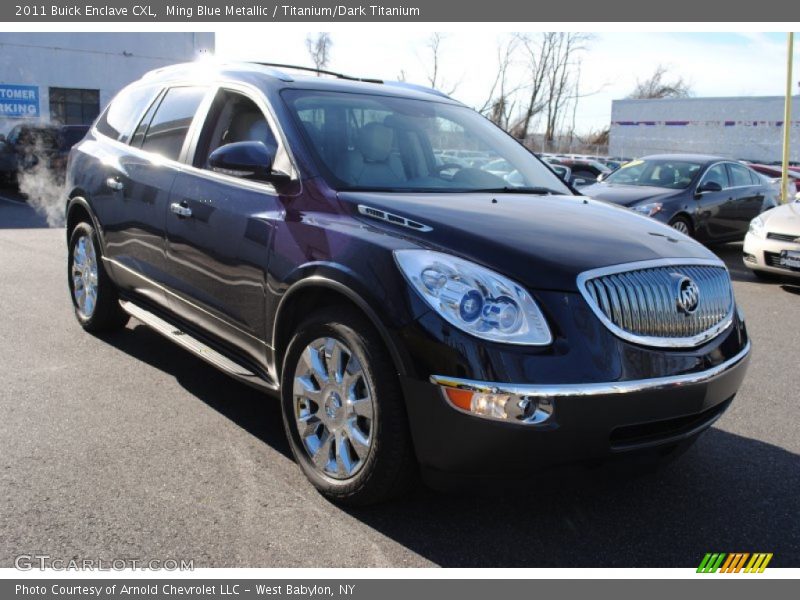 Ming Blue Metallic / Titanium/Dark Titanium 2011 Buick Enclave CXL