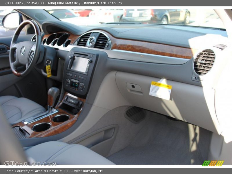 Ming Blue Metallic / Titanium/Dark Titanium 2011 Buick Enclave CXL