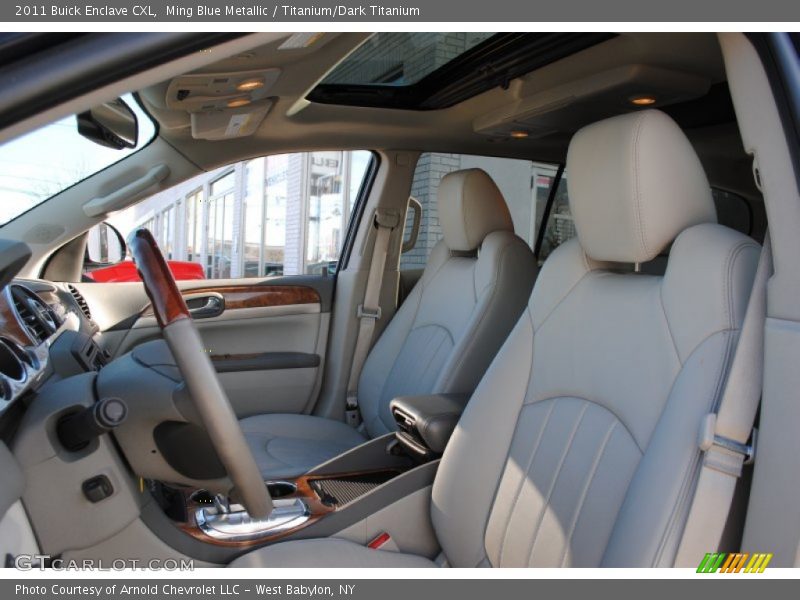 Ming Blue Metallic / Titanium/Dark Titanium 2011 Buick Enclave CXL