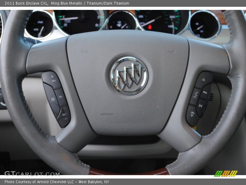 Ming Blue Metallic / Titanium/Dark Titanium 2011 Buick Enclave CXL