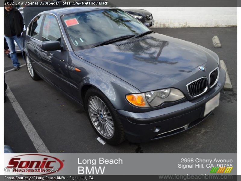 Steel Grey Metallic / Black 2002 BMW 3 Series 330i Sedan