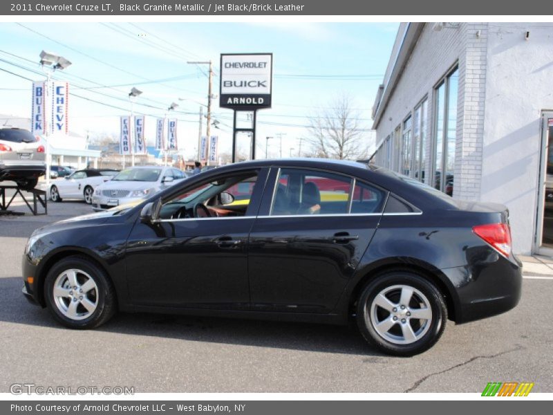 Black Granite Metallic / Jet Black/Brick Leather 2011 Chevrolet Cruze LT