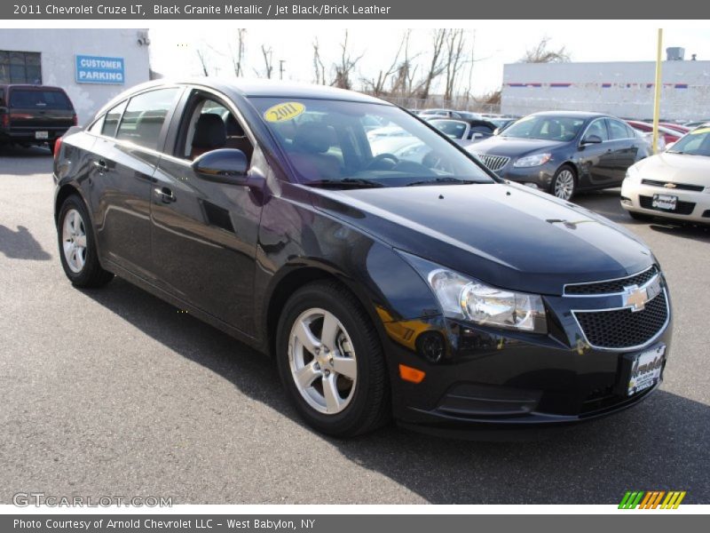Black Granite Metallic / Jet Black/Brick Leather 2011 Chevrolet Cruze LT