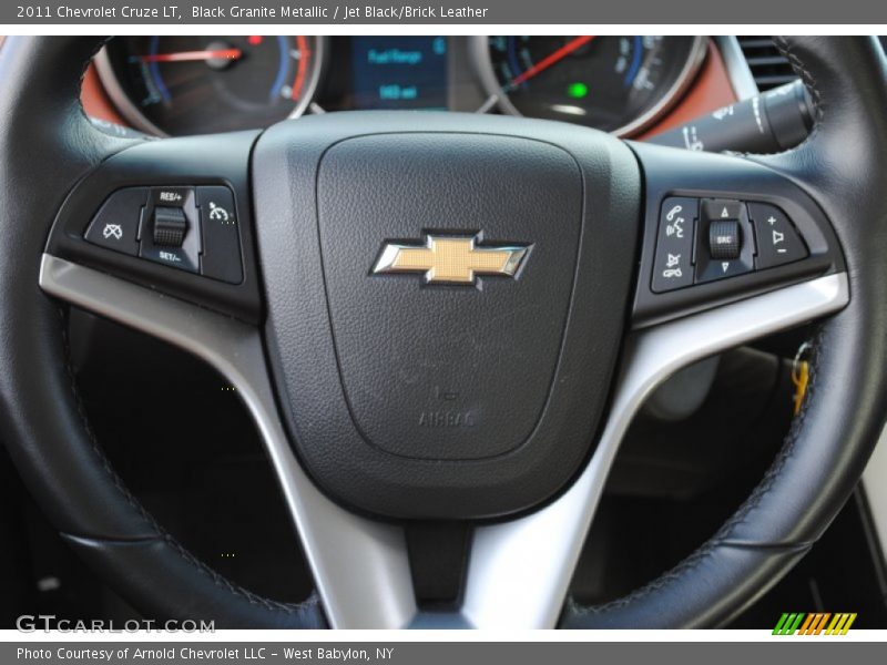 Black Granite Metallic / Jet Black/Brick Leather 2011 Chevrolet Cruze LT