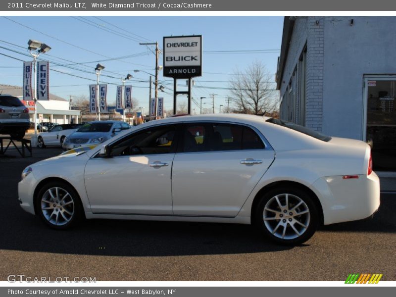 White Diamond Tricoat / Cocoa/Cashmere 2011 Chevrolet Malibu LTZ