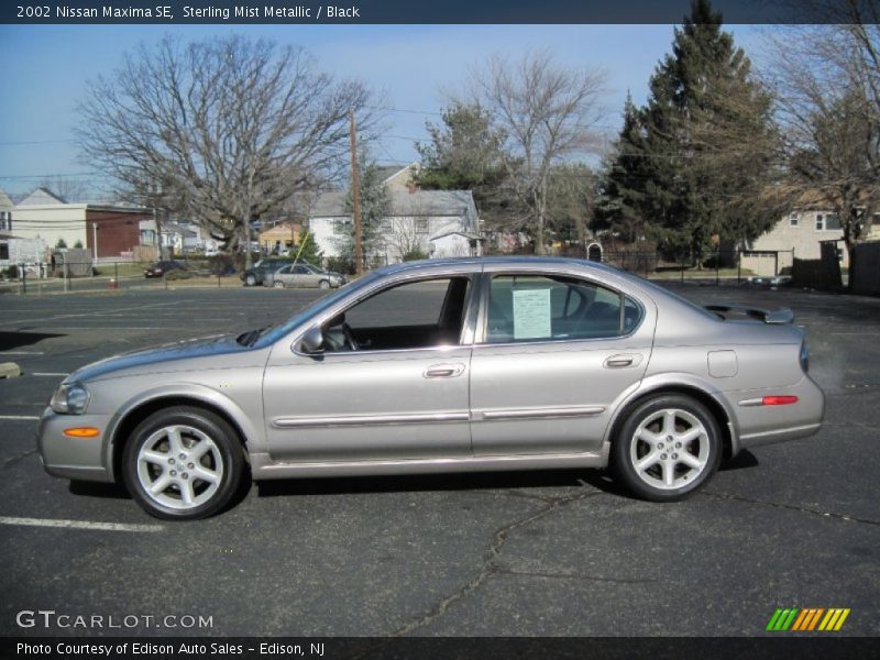 Sterling Mist Metallic / Black 2002 Nissan Maxima SE