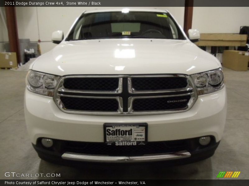 Stone White / Black 2011 Dodge Durango Crew 4x4