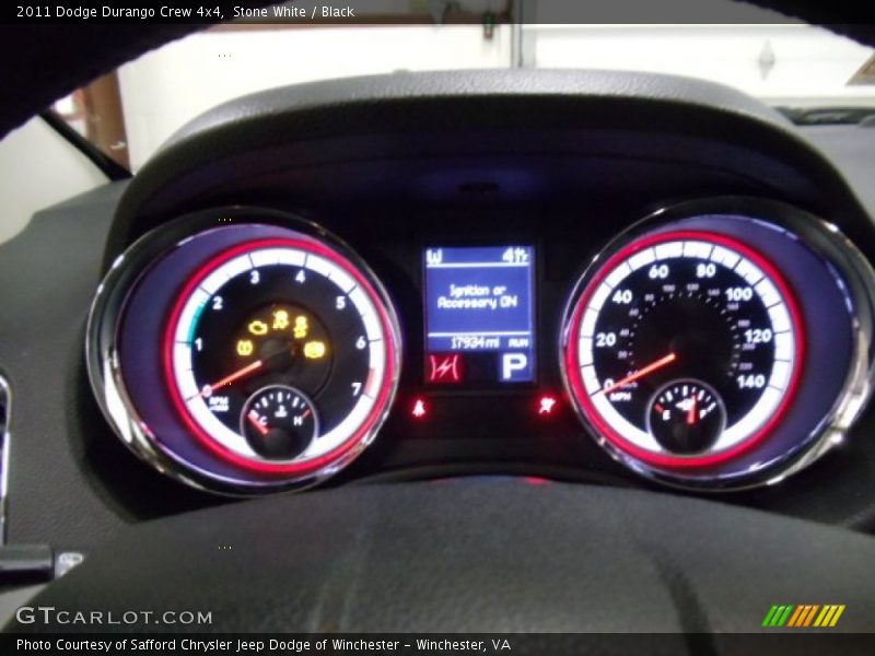 Stone White / Black 2011 Dodge Durango Crew 4x4