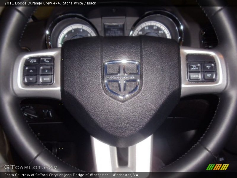 Stone White / Black 2011 Dodge Durango Crew 4x4