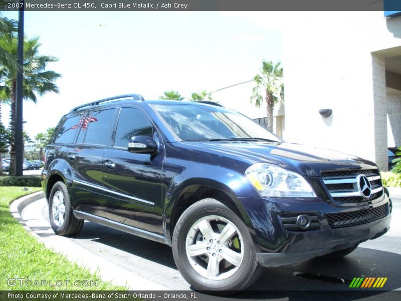 Capri Blue Metallic / Ash Grey 2007 Mercedes-Benz GL 450