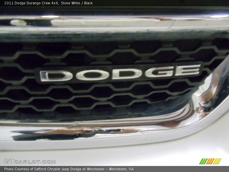 Stone White / Black 2011 Dodge Durango Crew 4x4