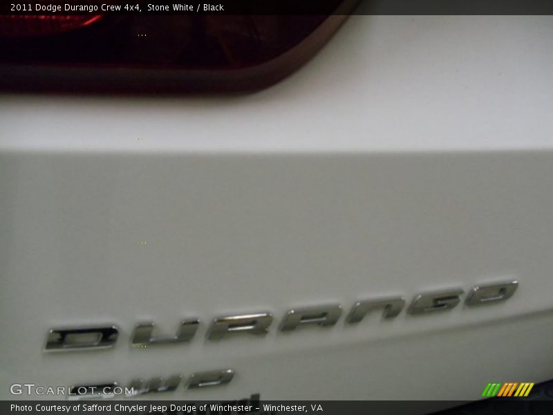 Stone White / Black 2011 Dodge Durango Crew 4x4