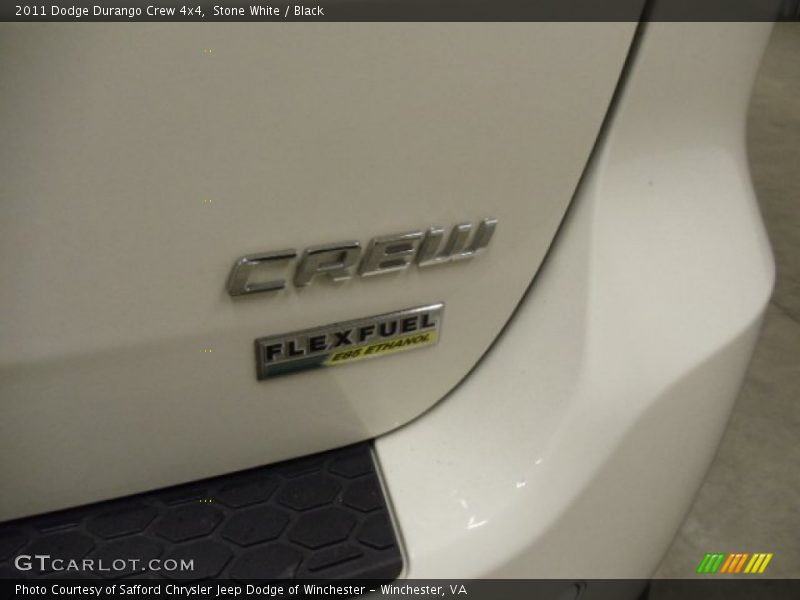Stone White / Black 2011 Dodge Durango Crew 4x4