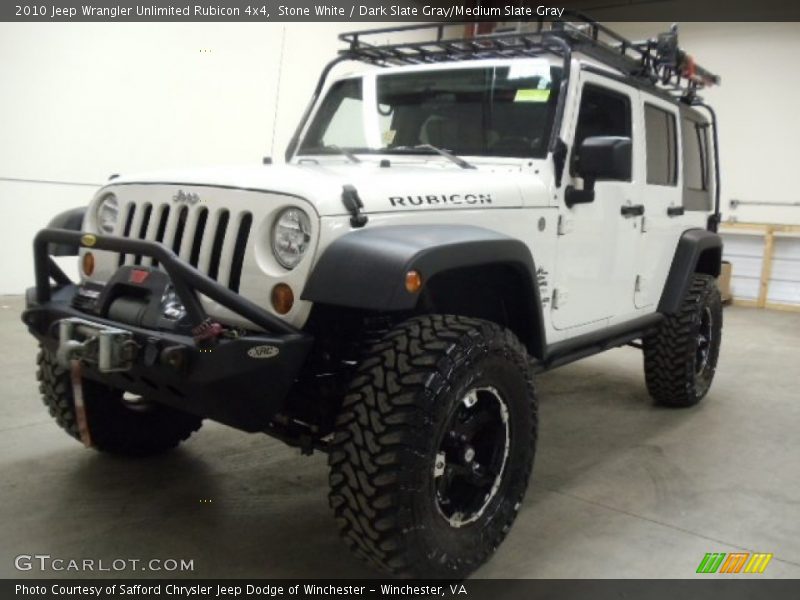 Stone White / Dark Slate Gray/Medium Slate Gray 2010 Jeep Wrangler Unlimited Rubicon 4x4