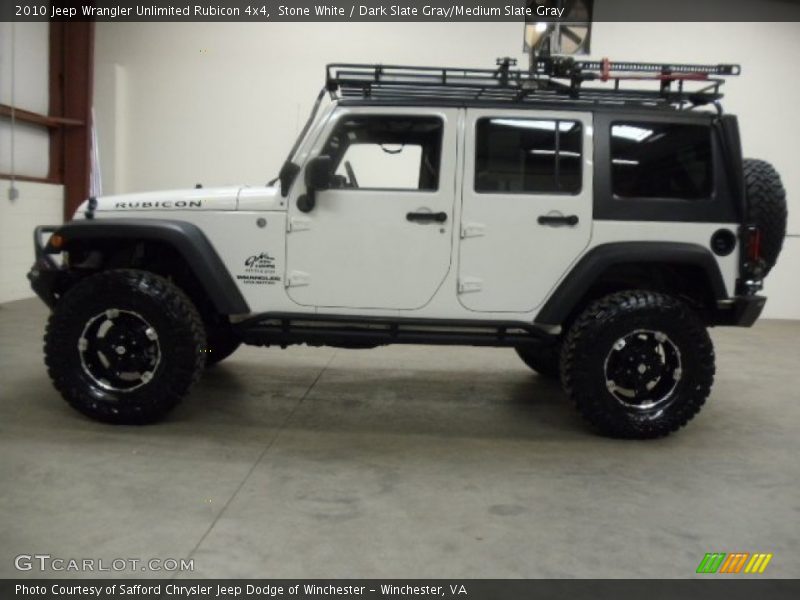 Stone White / Dark Slate Gray/Medium Slate Gray 2010 Jeep Wrangler Unlimited Rubicon 4x4