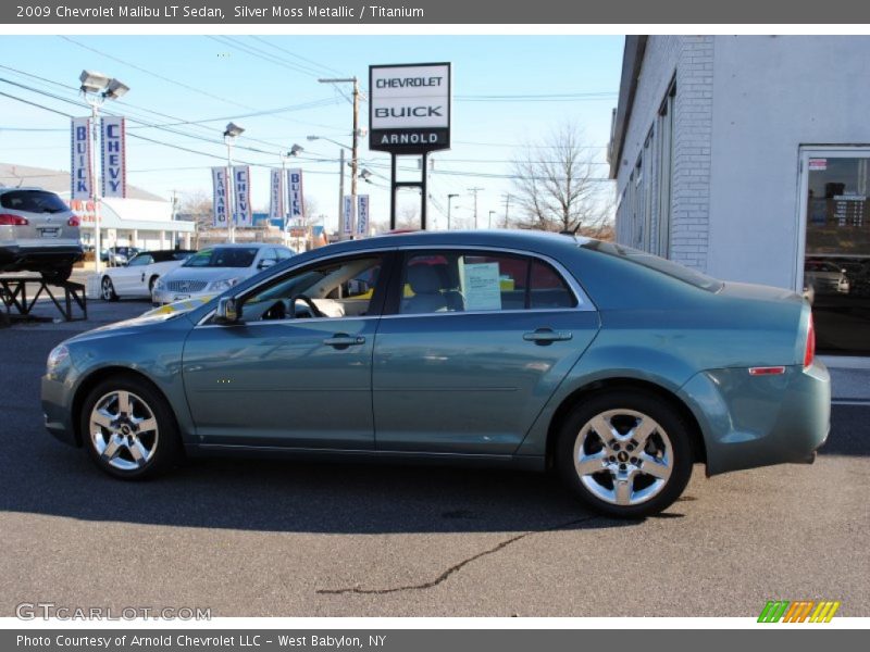 Silver Moss Metallic / Titanium 2009 Chevrolet Malibu LT Sedan