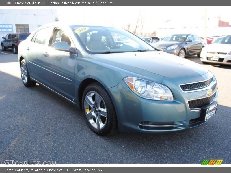 Silver Moss Metallic / Titanium 2009 Chevrolet Malibu LT Sedan