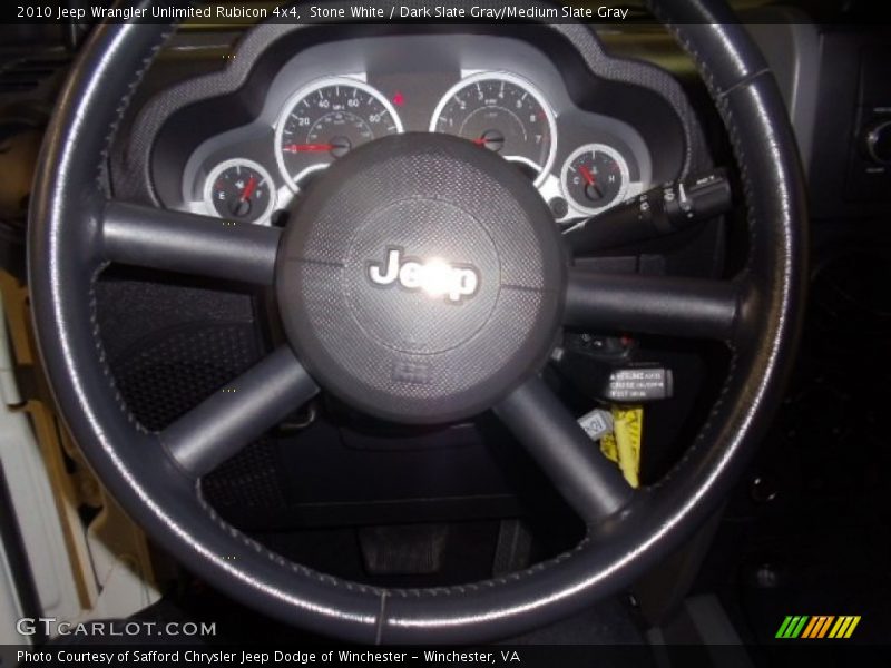 Stone White / Dark Slate Gray/Medium Slate Gray 2010 Jeep Wrangler Unlimited Rubicon 4x4