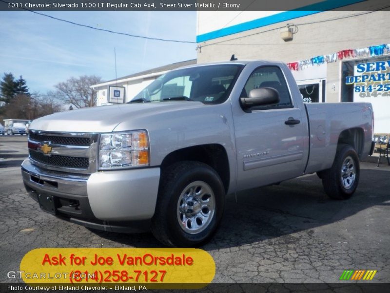 Sheer Silver Metallic / Ebony 2011 Chevrolet Silverado 1500 LT Regular Cab 4x4