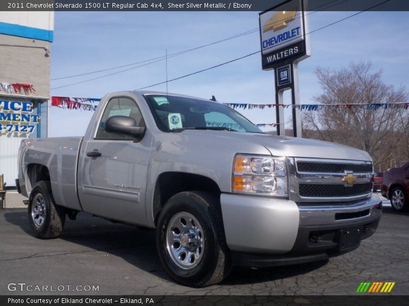 Sheer Silver Metallic / Ebony 2011 Chevrolet Silverado 1500 LT Regular Cab 4x4