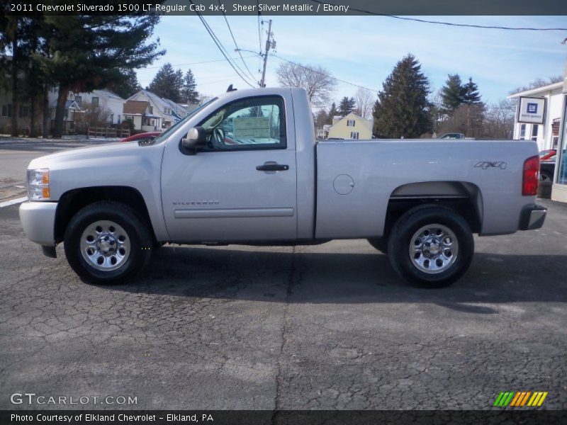 Sheer Silver Metallic / Ebony 2011 Chevrolet Silverado 1500 LT Regular Cab 4x4