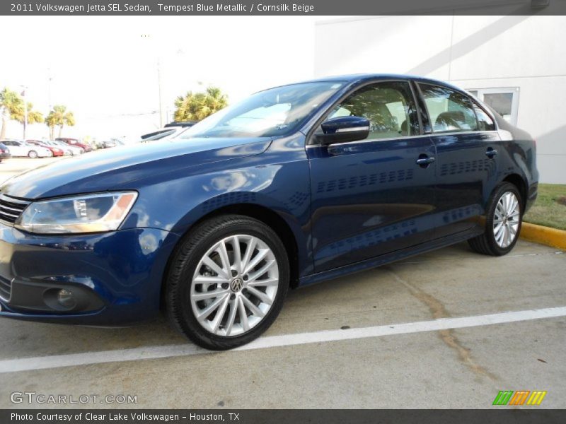 Tempest Blue Metallic / Cornsilk Beige 2011 Volkswagen Jetta SEL Sedan