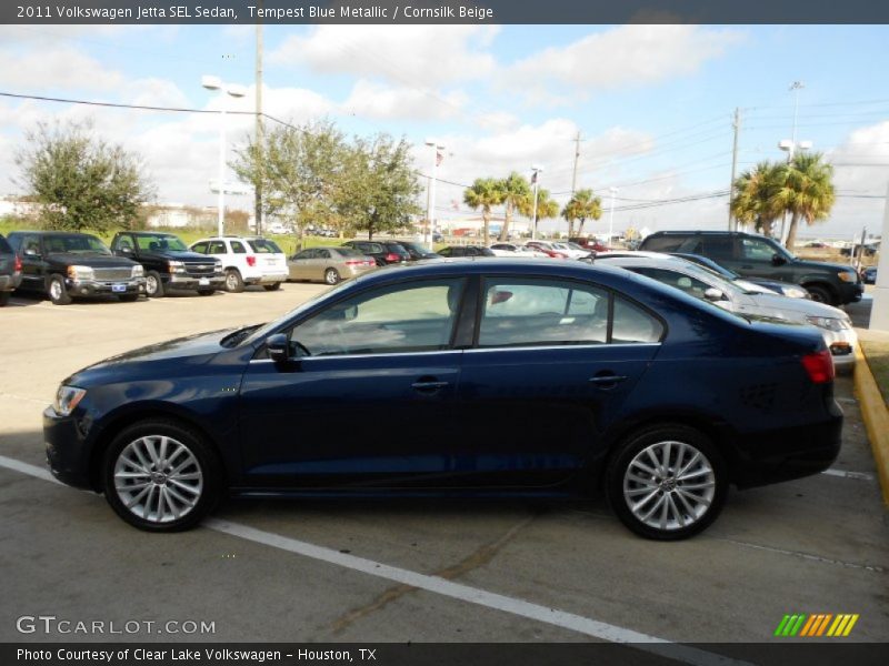 Tempest Blue Metallic / Cornsilk Beige 2011 Volkswagen Jetta SEL Sedan