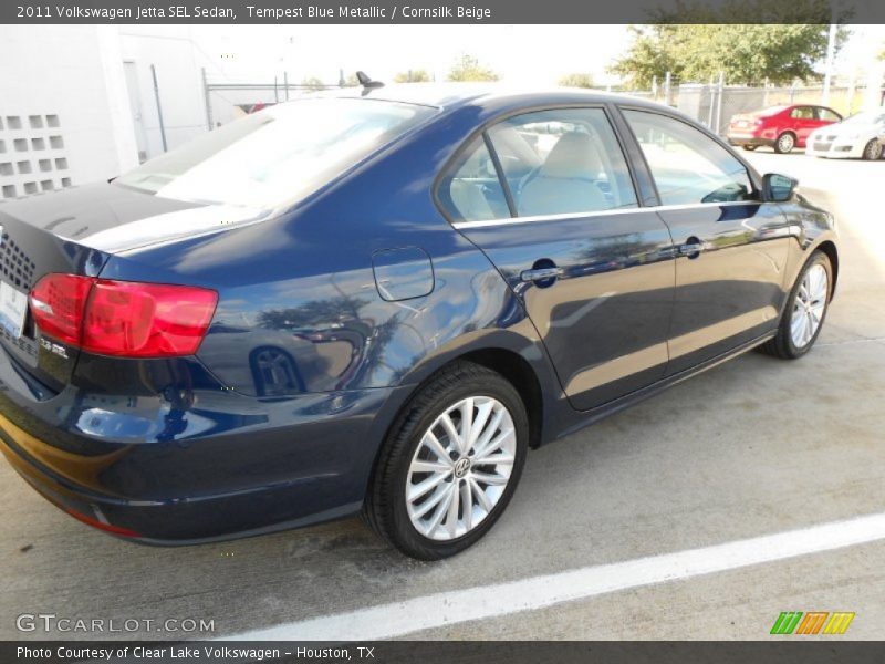 Tempest Blue Metallic / Cornsilk Beige 2011 Volkswagen Jetta SEL Sedan