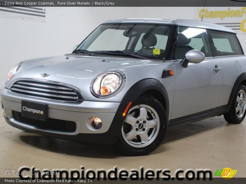 Pure Silver Metallic / Black/Grey 2009 Mini Cooper Clubman