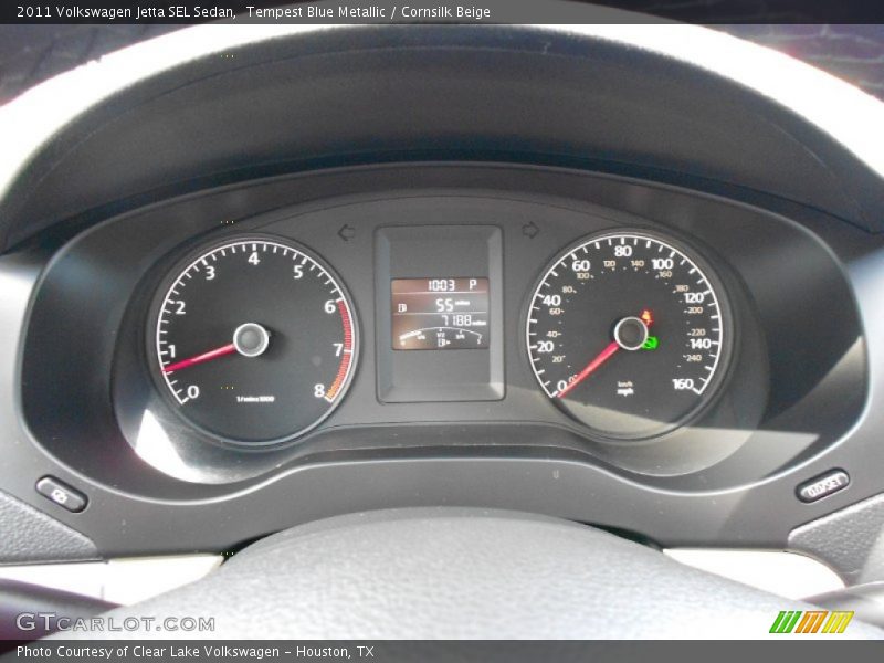 Tempest Blue Metallic / Cornsilk Beige 2011 Volkswagen Jetta SEL Sedan